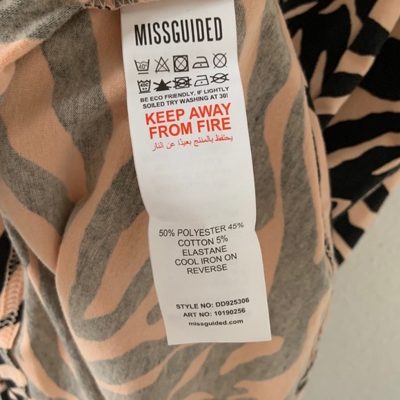 Missguided Zebra Print Bardot Frill Skater Dress - Picture 13 of 13